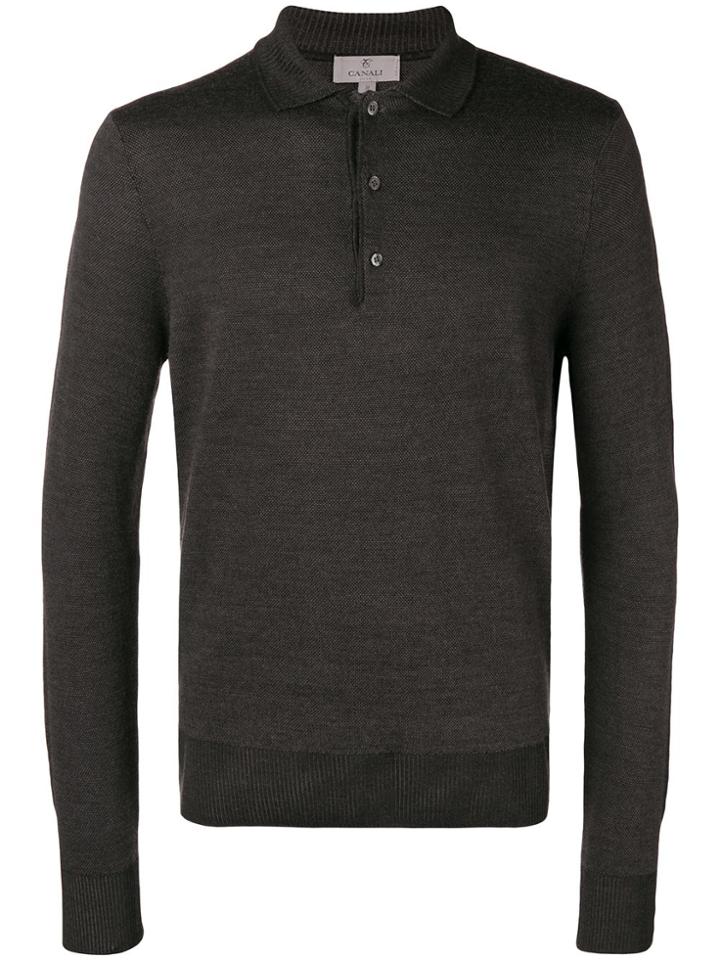 Canali Polo Sweater - Grey