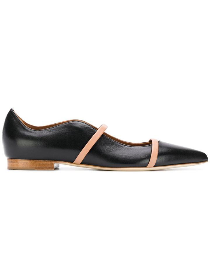 Malone Souliers Maureen Flat Ballerina Shoes - Black