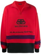 Balenciaga Logo-printed Ski Sweater - Red