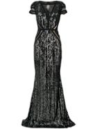 Talbot Runhof Sequinned Gown - Black