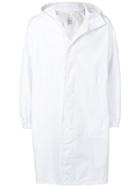 Helmut Lang Hooded Logo Coat - White