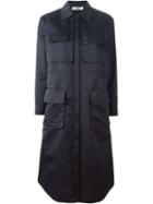 Jil Sander Oversize Trench Coat, Women's, Size: 36, Blue, Cotton/polyester