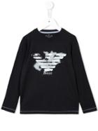 Armani Junior Logo Print Sweatshirt, Boy's, Size: 7 Yrs, Blue