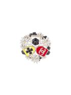 Chanel Vintage Camellia Cc Badge Brooch, Women's