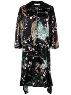 Paco Rabanne Tiger Print Zip Dress, Women's, Size: 34, Black, Spandex/elastane/viscose