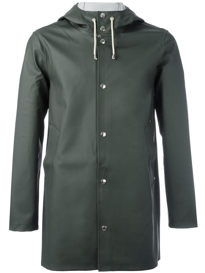 Stutterheim 'stockholm' Raincoat, Adult Unisex, Size: Xxxs, Green, Cotton/polyester/pvc