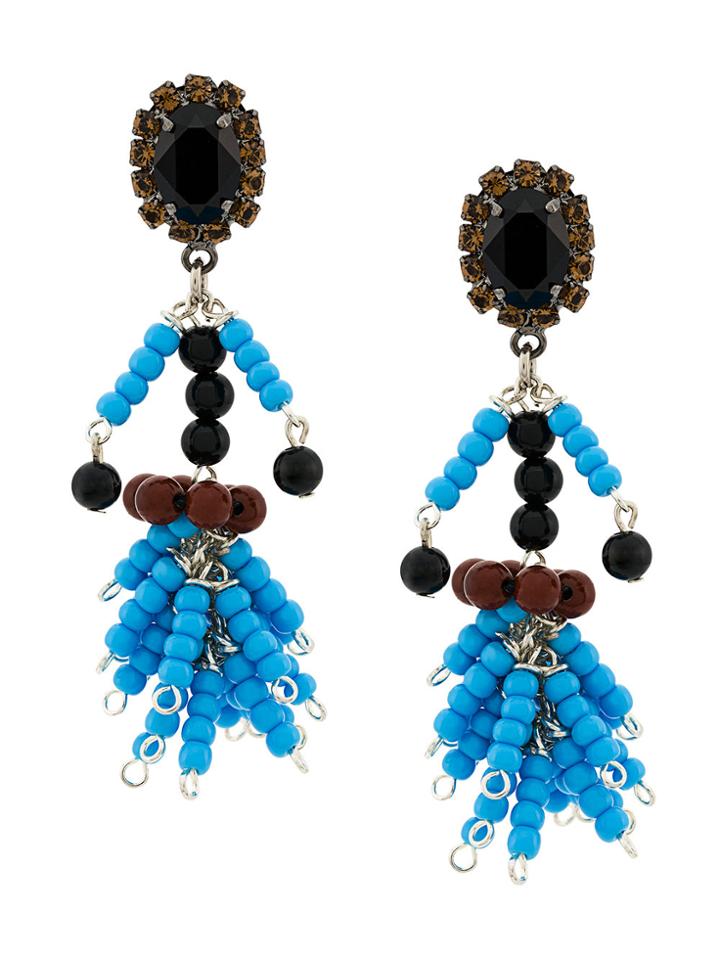Marni Beaded Earrings - Blue