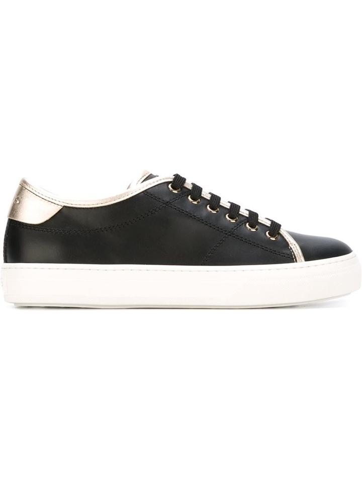 Tod S Lace-up Sneakers, Women's, Size: 36.5, Black, Leather/rubber