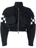 Dsquared2 Checkerboard Bomber Jacket, Women's, Size: 42, Black, Cotton