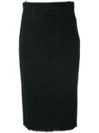 Alexander Mcqueen Mid-length Tweed Skirt - Black
