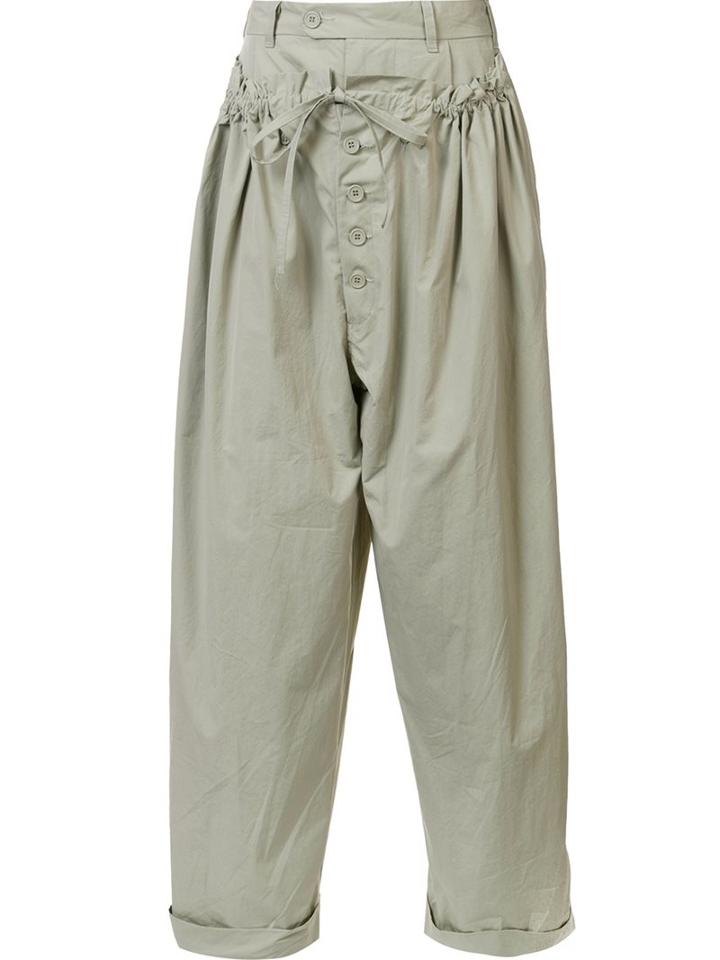 Craig Green Draped Elastic Waistband Trousers, Men's, Size: Large, Cotton/polyester/nylon