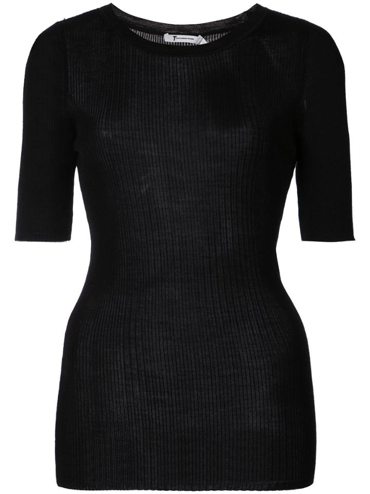 T By Alexander Wang Wash Go Rib T-shirt - Black