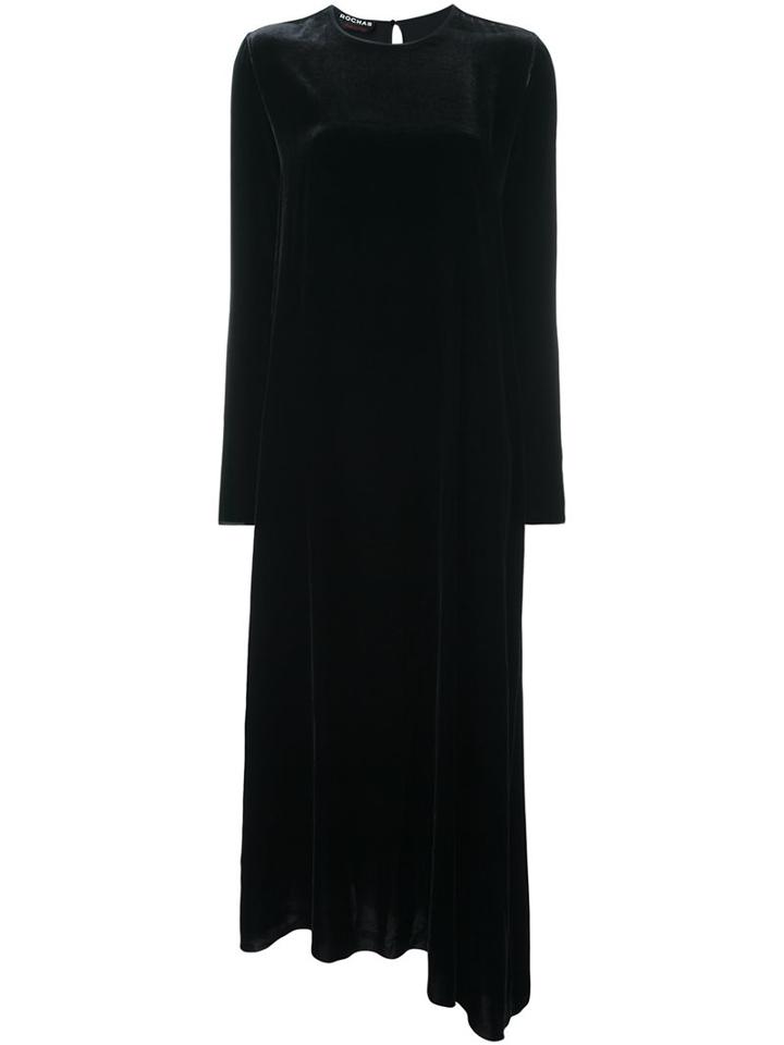 Rochas Long Velvet Dress