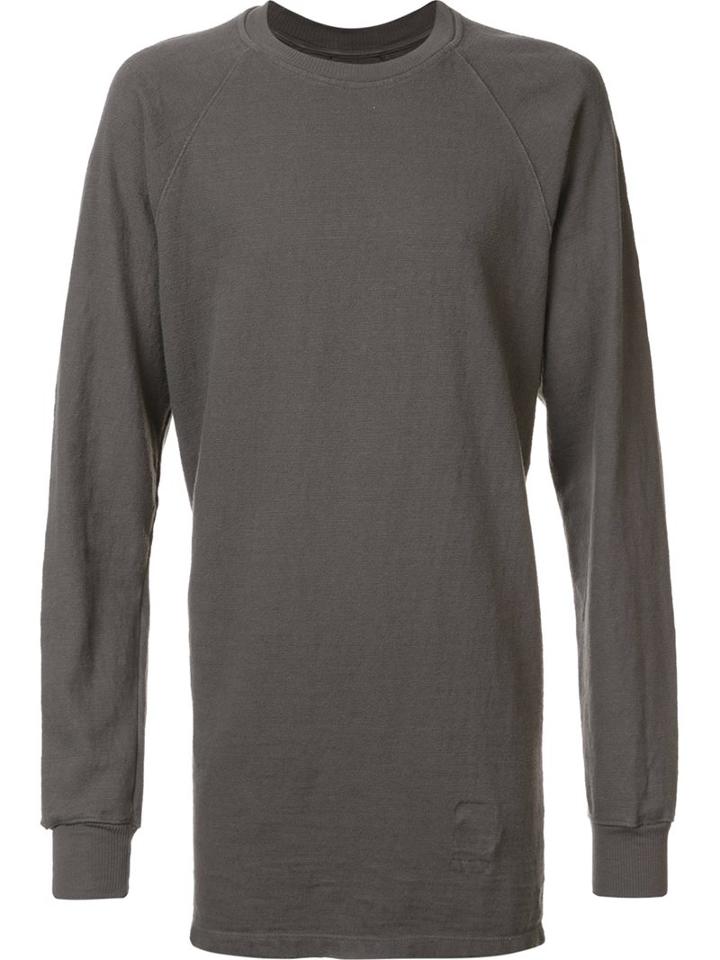 Rick Owens Drkshdw Longline Sweatshirt, Men's, Size: Medium, Green, Cotton