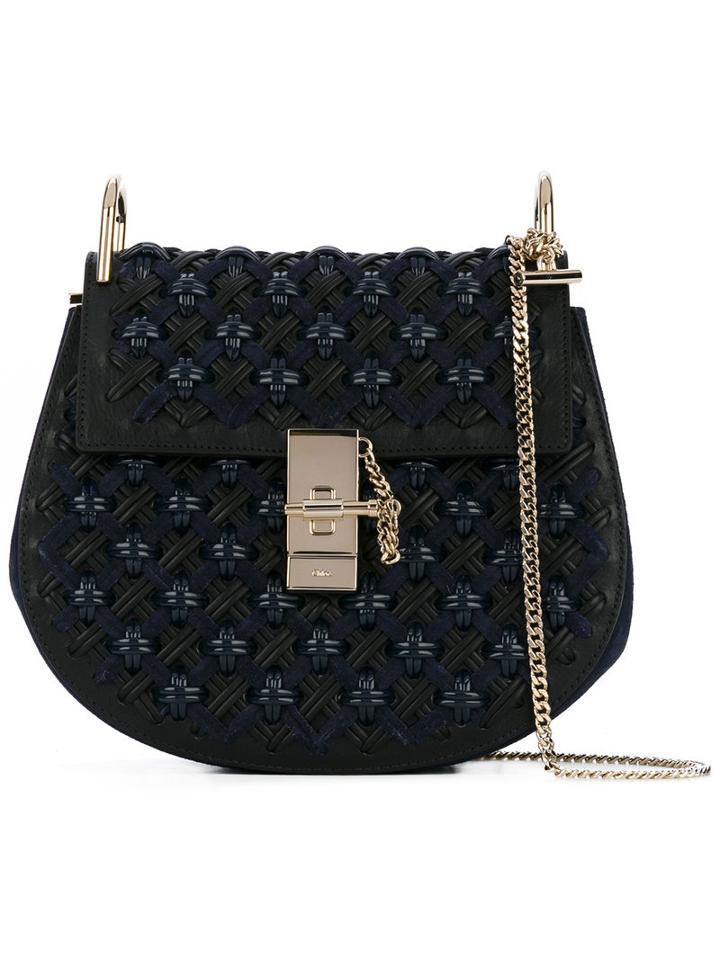 Chloé - Drew Shoulder Bag - Women - Polyurethane/leather - One Size, Blue, Polyurethane/leather
