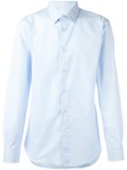 Brioni Plain Shirt, Men's, Size: 44, Blue, Cotton