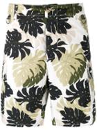 Ermanno Ermanno - Leaf Print Cargo Shorts - Men - Cotton - 48, White, Cotton
