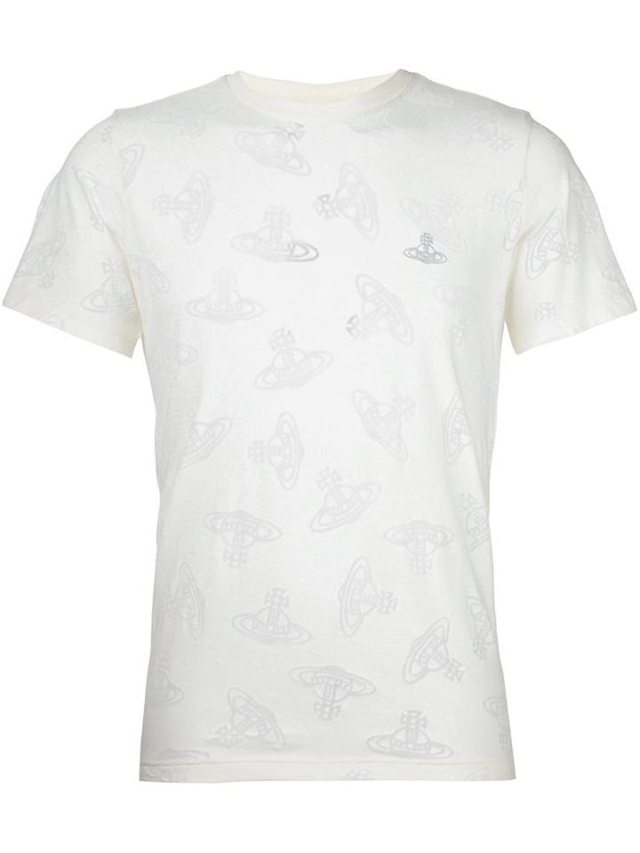 Vivienne Westwood Anglomania Logo Print T-shirt, Men's, Size: Small, Nude/neutrals, Cotton/polyester