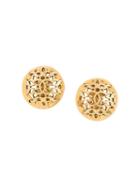Chanel Pre-owned Cc Dome Round Earrings - Gold