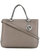 Michael Michael Kors - Logo Top Handle Tote - Women - Calf Leather - One Size, Grey, Calf Leather