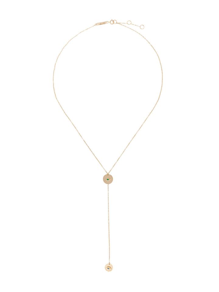 Delfina Delettrez Medal Micro Eye Necklace - Metallic