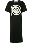 Tu Es Mon Trésor Spiral T-shirt Dress - Black