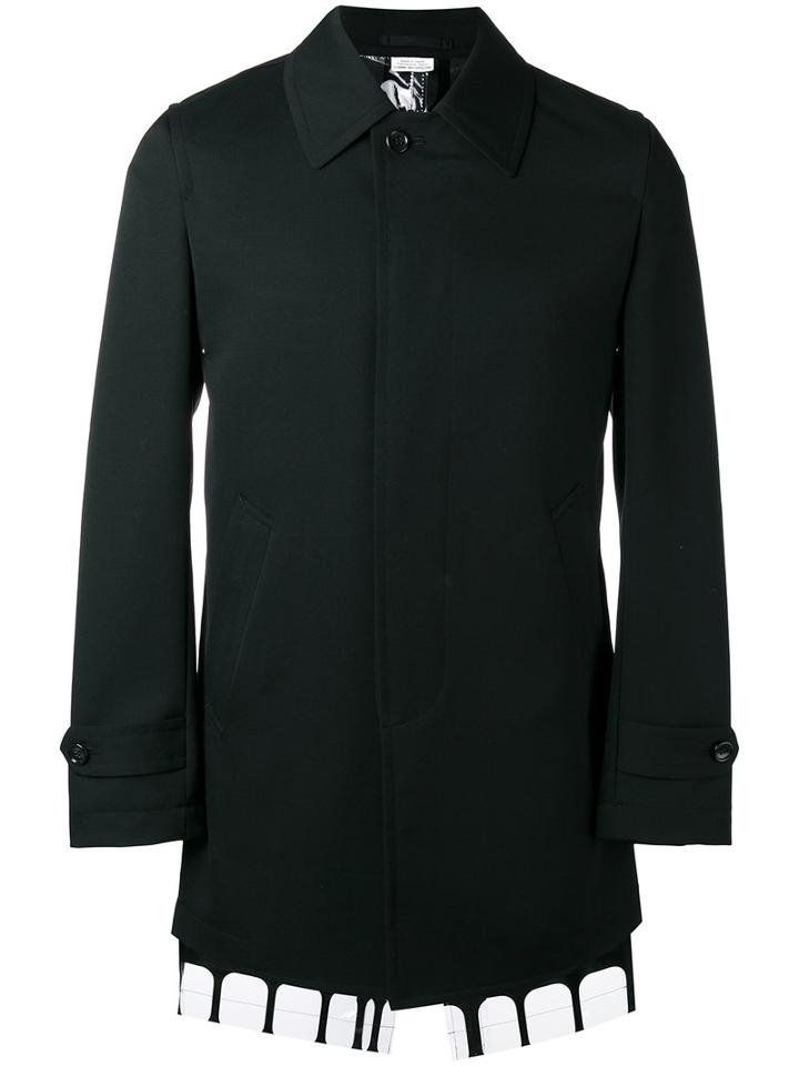 Comme Des Garçons Homme Plus Single Breasted Coat, Men's, Size: Medium, Black, Wool/pvc