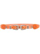 Eleventy Double-buckle Belt - Yellow & Orange