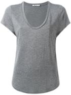 Alexander Wang Scoop Neck T-shirt, Women's, Size: Small, Grey, Viscose