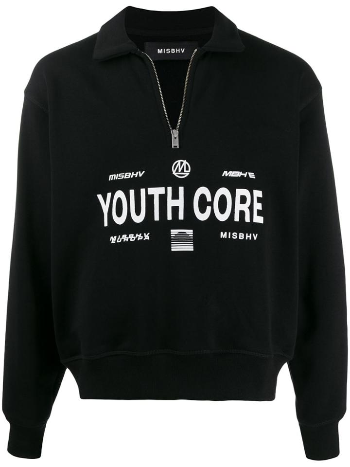 Misbhv Zipped Youth Core Sweater - Black
