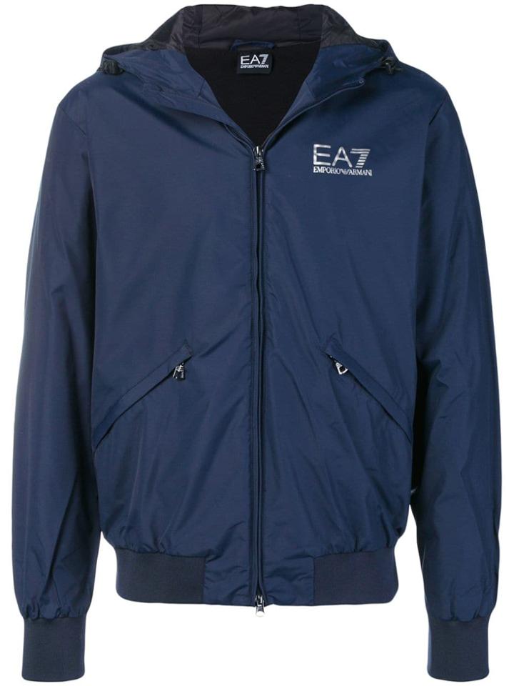Ea7 Emporio Armani Basic Logo Windbreaker - Blue