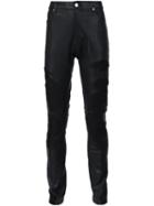 Rta Embroidered Skinny Trousers, Men's, Size: 30, Black, Lamb Skin