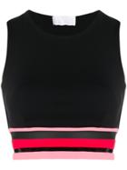 No Ka' Oi Contrast Stripe Cropped Top - Black