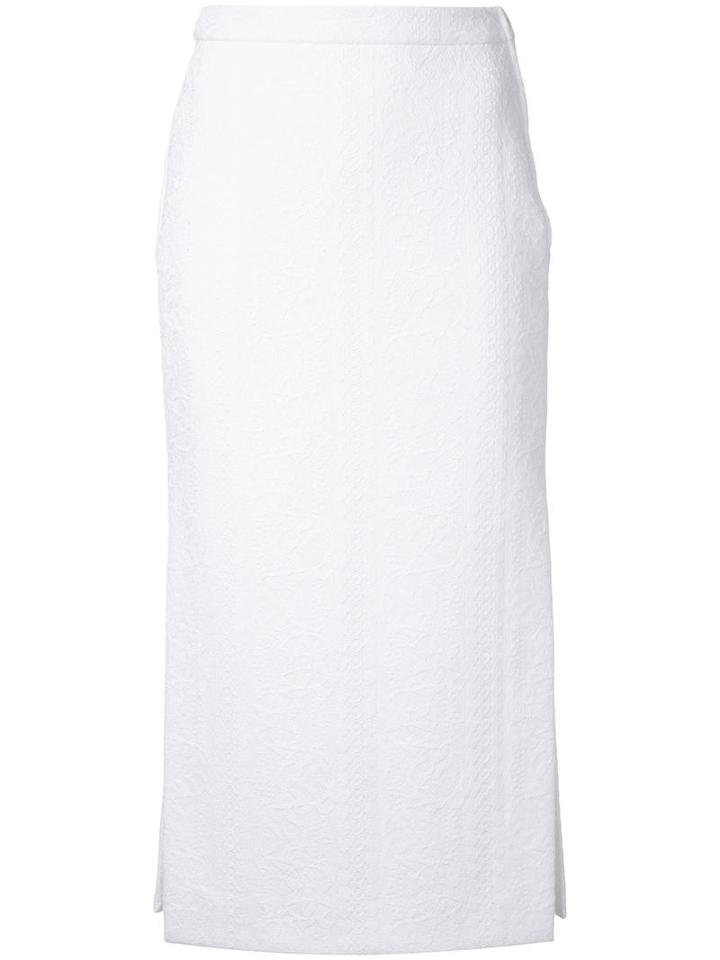 Scanlan Theodore Bonded Lace Skirt, Women's, Size: 8, White, Viscose
