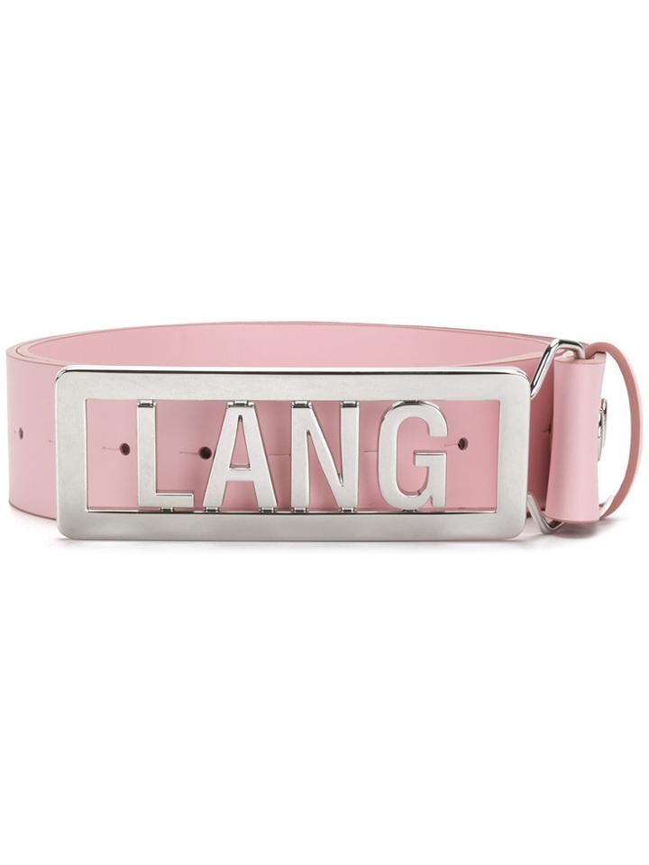 Helmut Lang Slogan Logo Belt - Pink & Purple