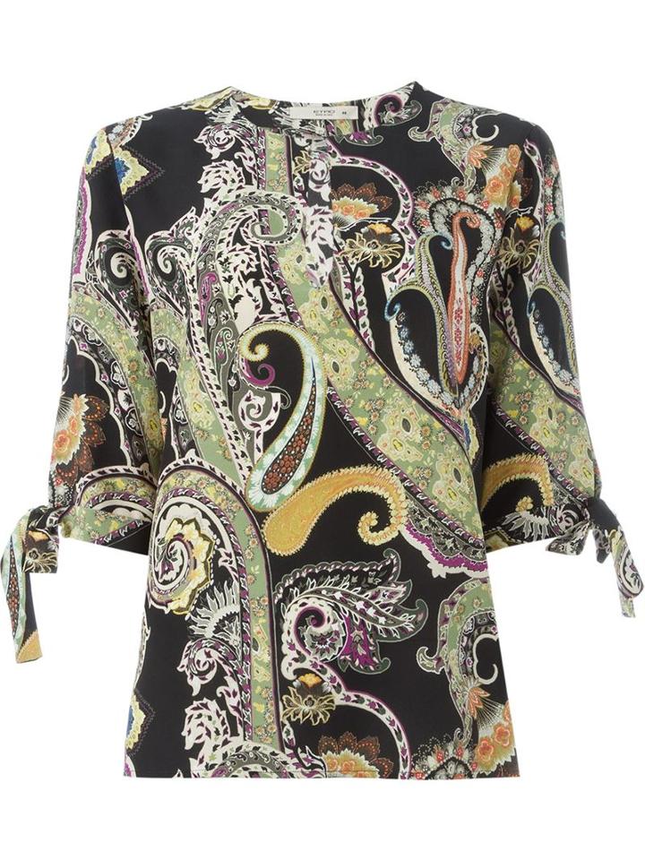 Etro Sleeve Knot Printed Blouse