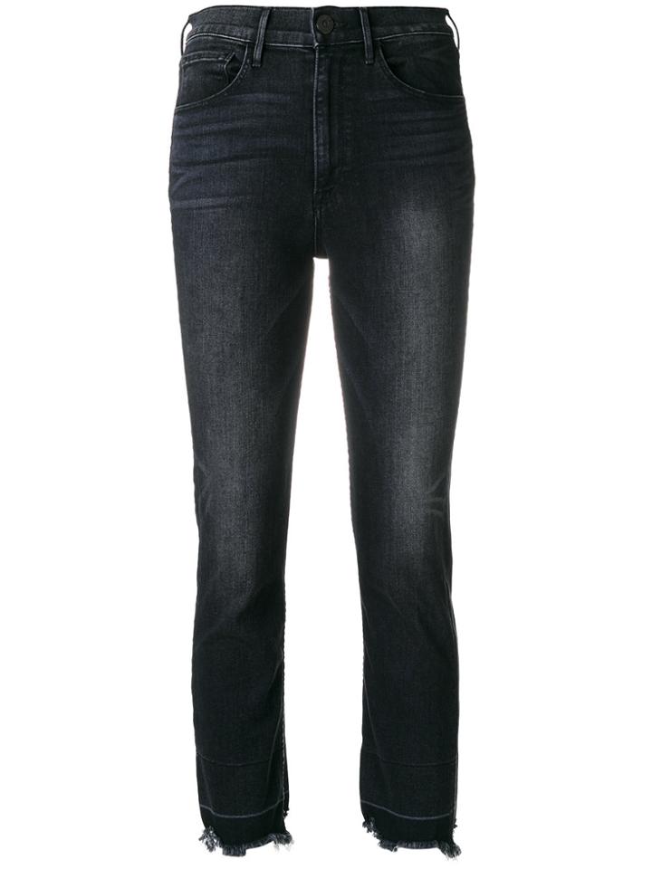 3x1 Straight Crop Jeans - Grey