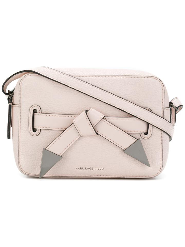 Karl Lagerfeld K/rocky Bow Camera Bag - Pink & Purple