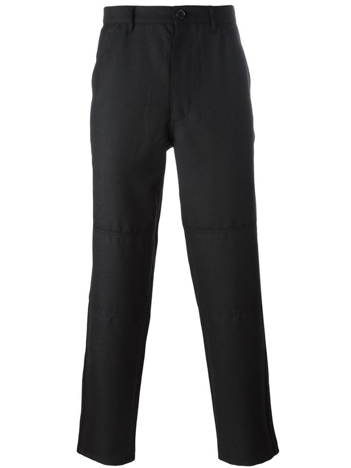 Comme Des Garçons Shirt Straight-legged Trousers, Men's, Size: Large, Black, Polyester/wool