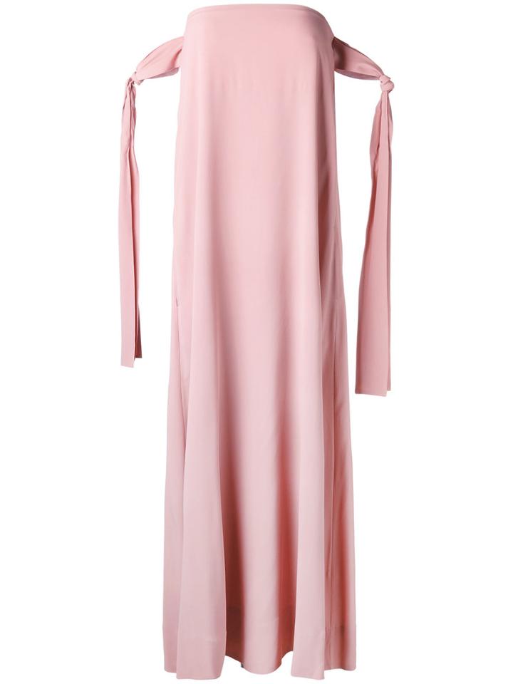Erika Cavallini Strapless Shift Dress, Women's, Size: 40, Pink/purple, Silk/acetate/polyester
