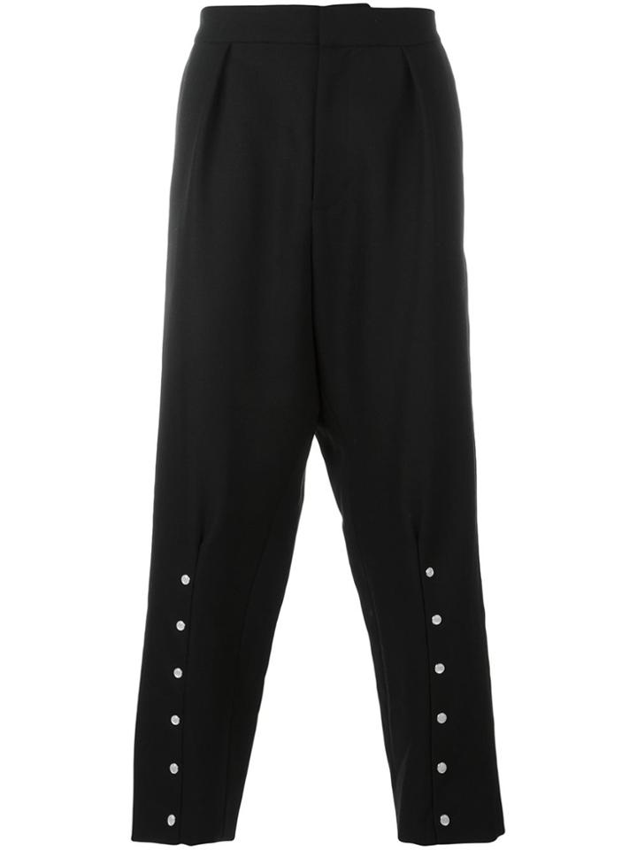 Jw Anderson Drop Crotch Cropped Trousers - Black