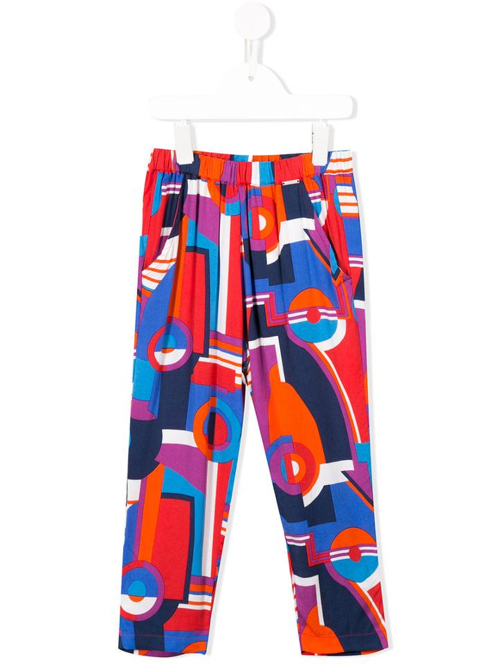 Printed Trousers - Kids - Viscose - 2 Yrs, Junior Gaultier