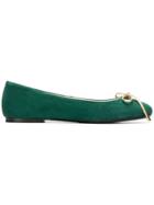 Anna Baiguera Anna Bow Ballerinas - Green