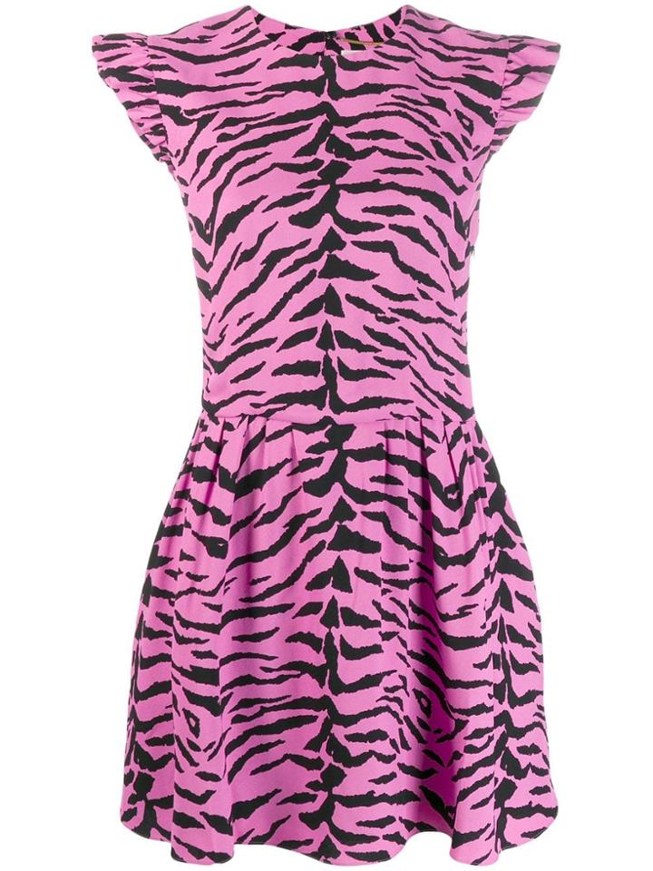 Saint Laurent Zebra Print Dress - Pink