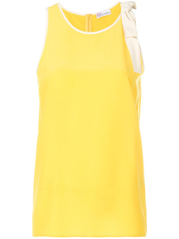 Red Valentino Bow Detail Tank Top - Yellow & Orange