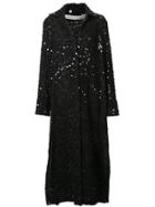 Silvia Tcherassi Sequined Long Coat - Black