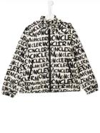 Moncler Kids Hanoi All-over Logo Jacket - White
