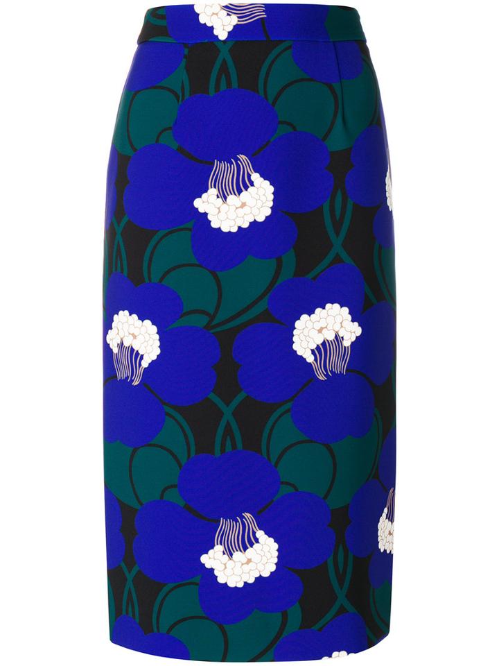 P.a.r.o.s.h. - Polanski Skirt - Women - Polyester/spandex/elastane - L, Blue, Polyester/spandex/elastane