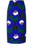 P.a.r.o.s.h. - Polanski Skirt - Women - Polyester/spandex/elastane - L, Blue, Polyester/spandex/elastane