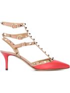 Valentino Garavani Rockstud Pumps, Women's, Size: 40, Nude/neutrals, Leather/metallic Fibre